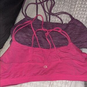 2 Gap Body Women's Pink and Purple Intimates Set soft bralettes XL